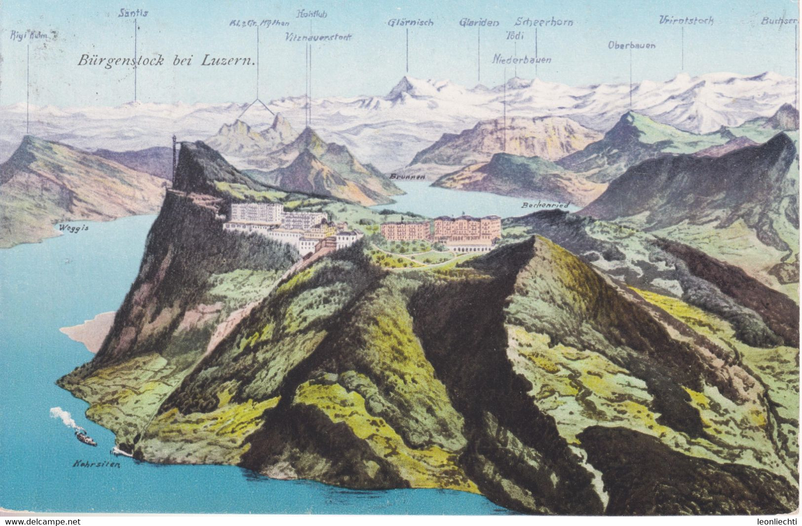 AK:1910 Bürgenstock Bei Luzern . Gelaufen - Alberghi & Ristoranti