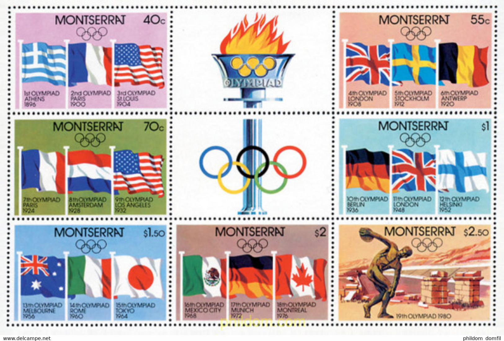 87187 MNH MONTSERRAT 1980 22 JUEGOS OLIMPICOS VERANO MOSCU 1980 - Ete 1896: Athènes