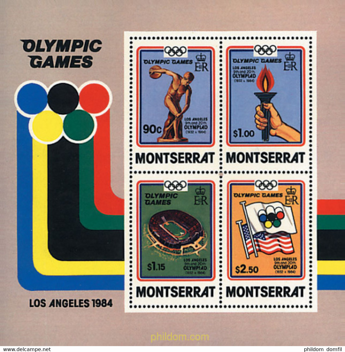 93515 MNH MONTSERRAT 1984 23 JUEGOS OLIMPICOS VERANO LOS ANGELES 1984 - Zomer 1932: Los Angeles