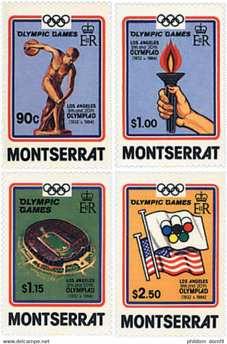 93514 MNH MONTSERRAT 1984 23 JUEGOS OLIMPICOS VERANO LOS ANGELES 1984 - Summer 1932: Los Angeles