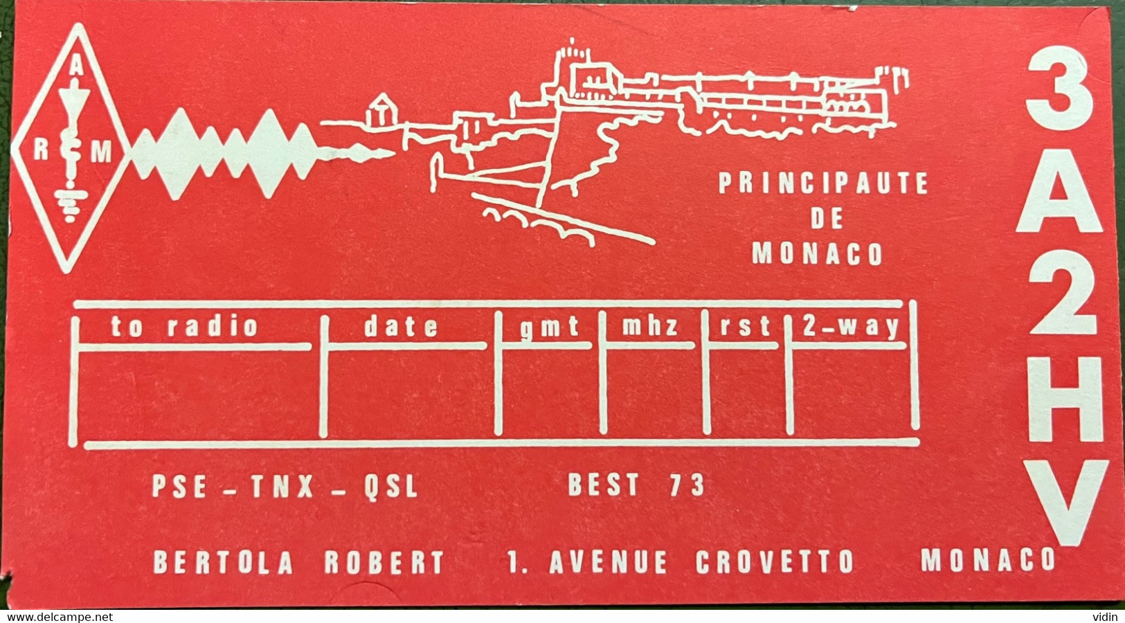 MONACO Carte De Radio Amateur Peu Courante - Autres & Non Classés