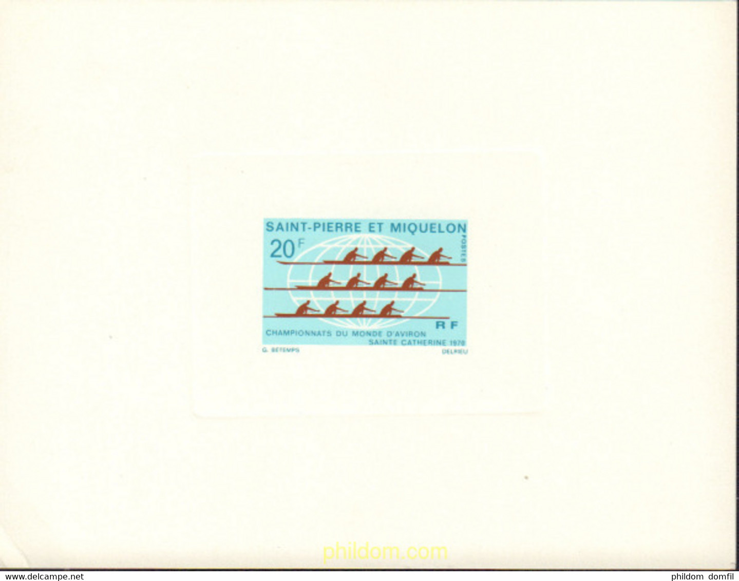 573717 MNH SAN PEDRO Y MIQUELON 1970 CAMPEONATOS DEL MUNDO DE REMO - Gebruikt