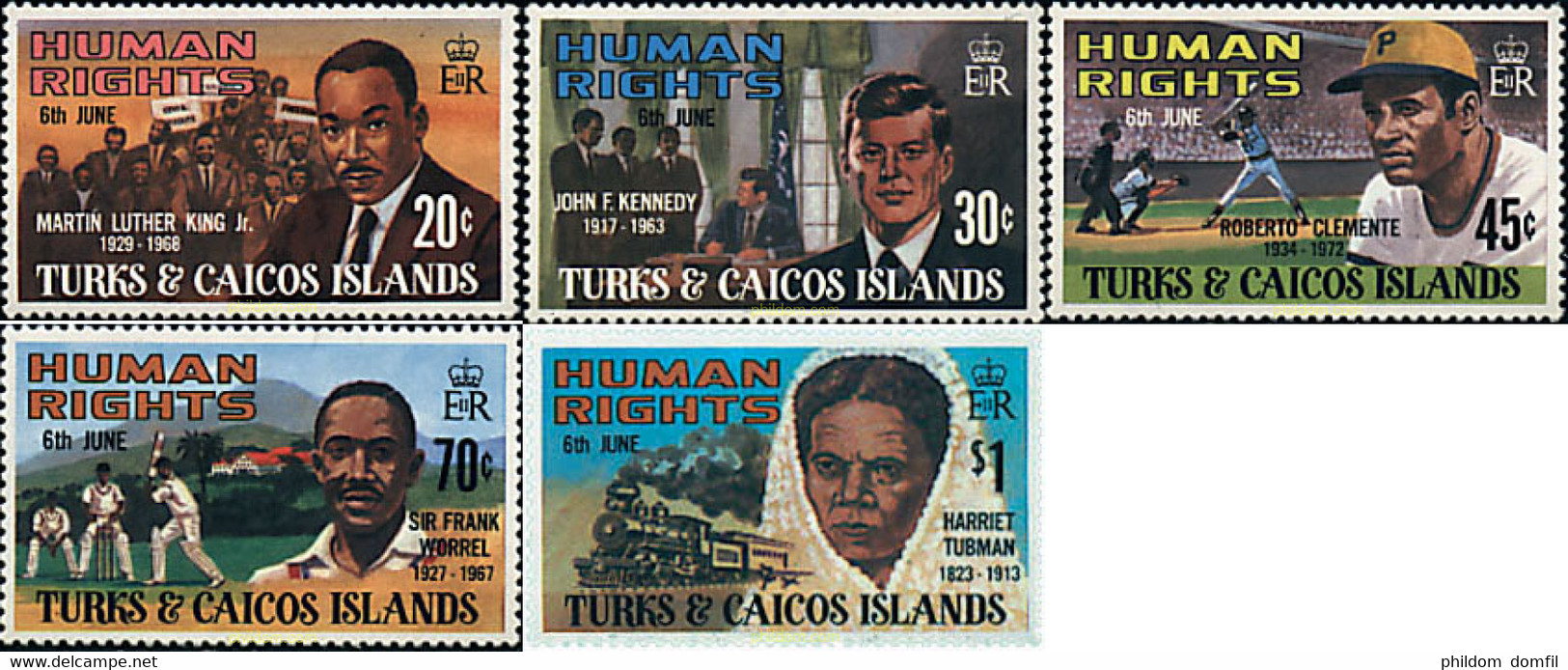 59310 MNH TURKS Y CAICOS 1980 DIA DE LOS DERECHOS HUMANOS - Martin Luther King