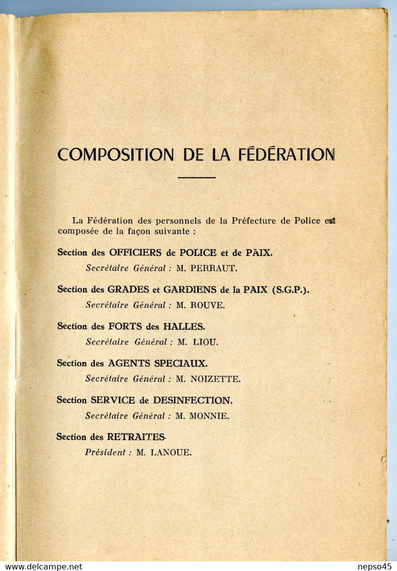 Paris.Police Parisienne S.G.P.anné1950.Fédération Synndicale Des Personnels De La Préfecture De Police.11 Photographies. - Paris