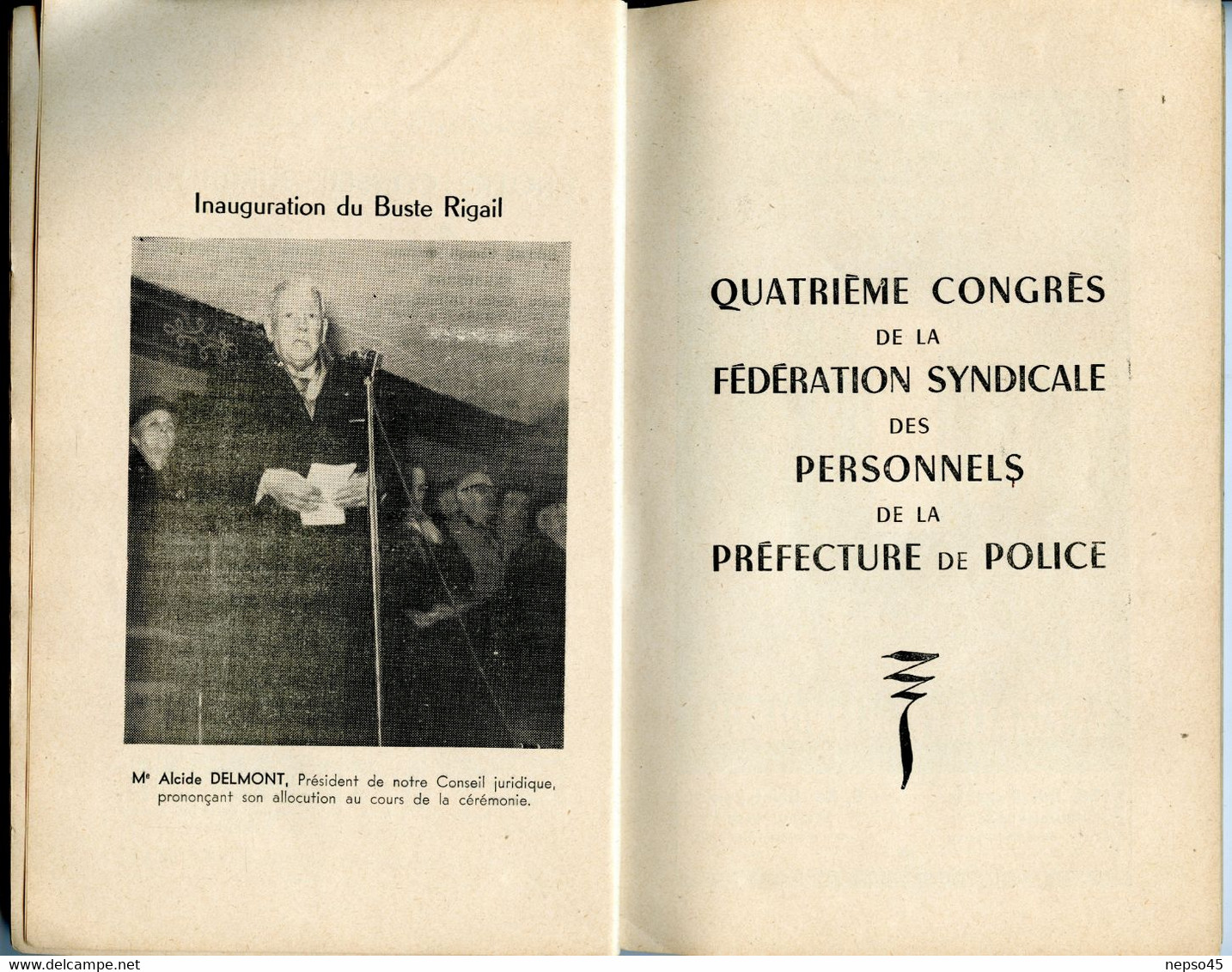 Paris.Police Parisienne S.G.P.anné1950.Fédération Synndicale des personnels de la Préfecture de Police.11 photographies.