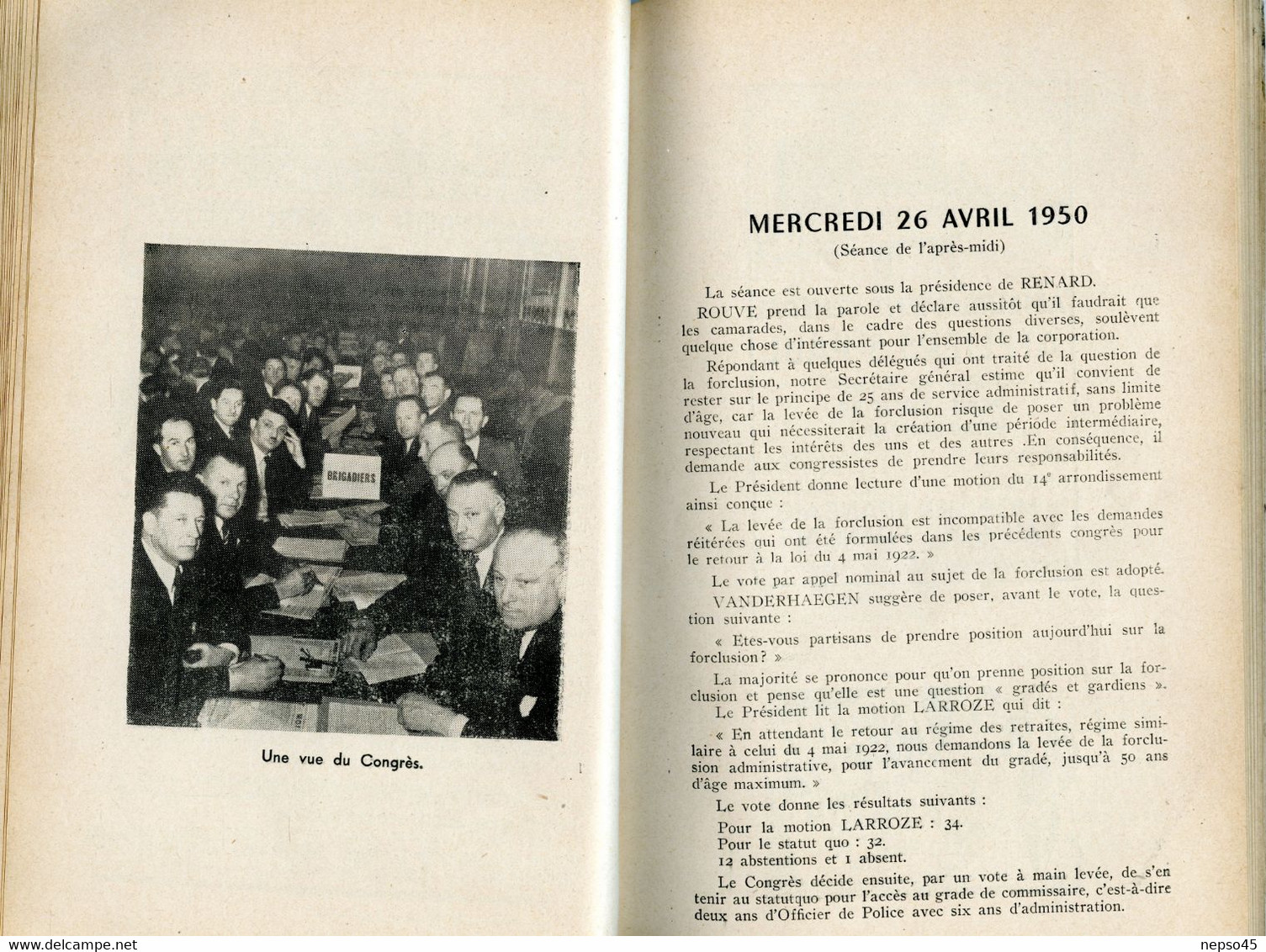 Paris.Police Parisienne S.G.P.anné1950.Fédération Synndicale des personnels de la Préfecture de Police.11 photographies.