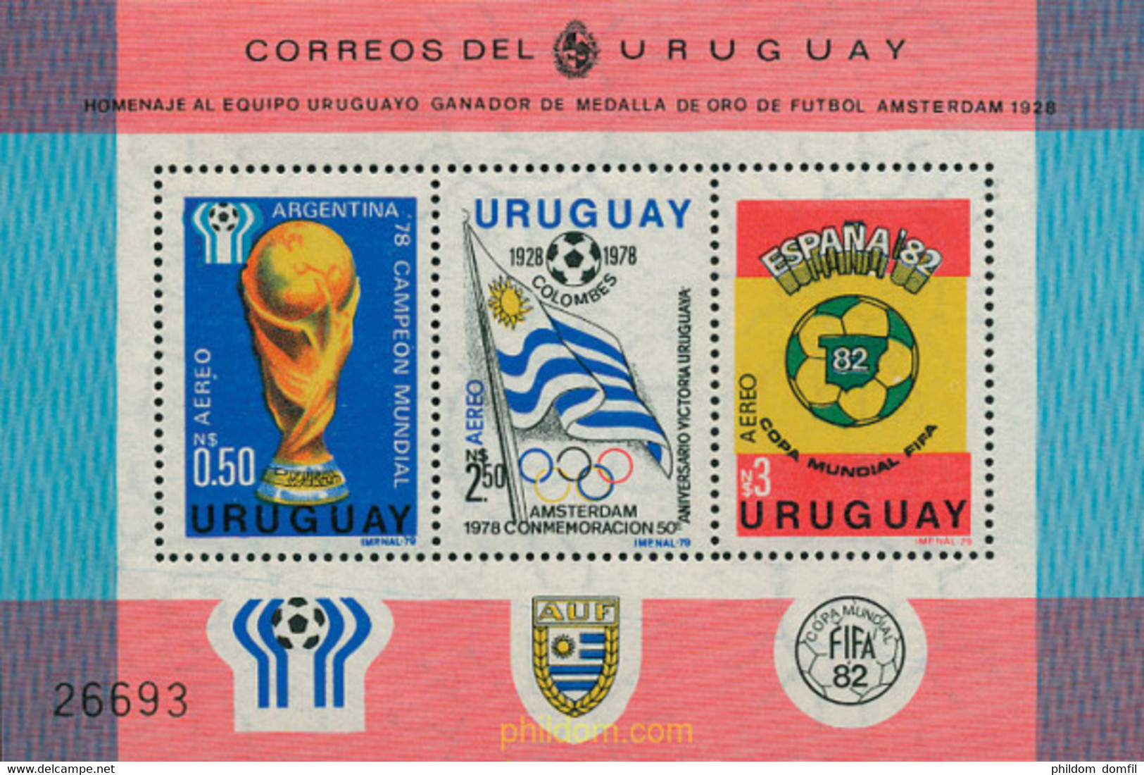 69889 MNH URUGUAY 1979 FUTBOL - Sommer 1928: Amsterdam