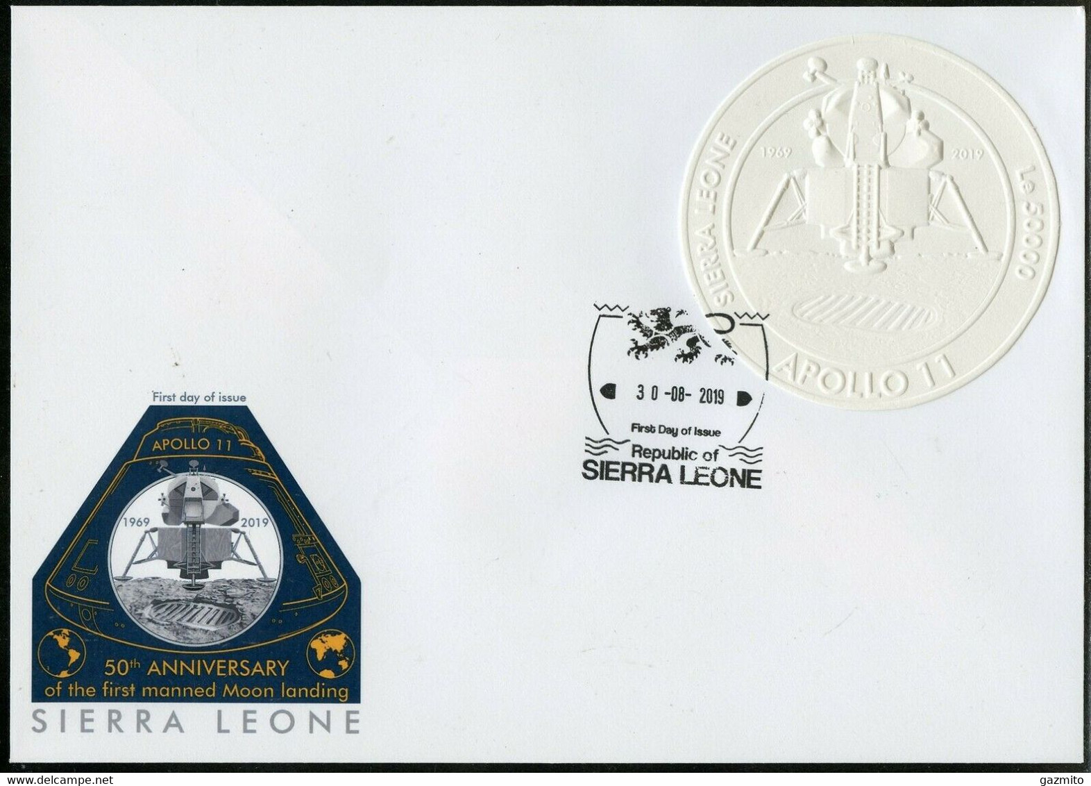 Sierra Leone 2019, Space, Apollo 11, BF In FDC - Africa