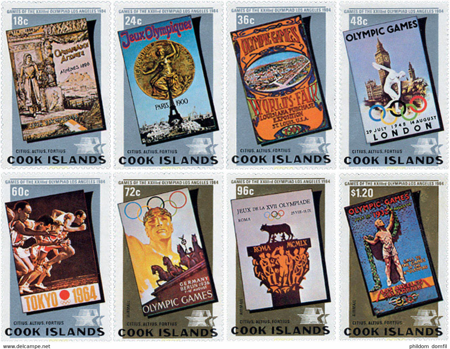 65701 MNH COOK Islas 1984 23 JUEGOS OLIMPICOS VERANO LOS ANGELES 1984 - Sommer 1896: Athen