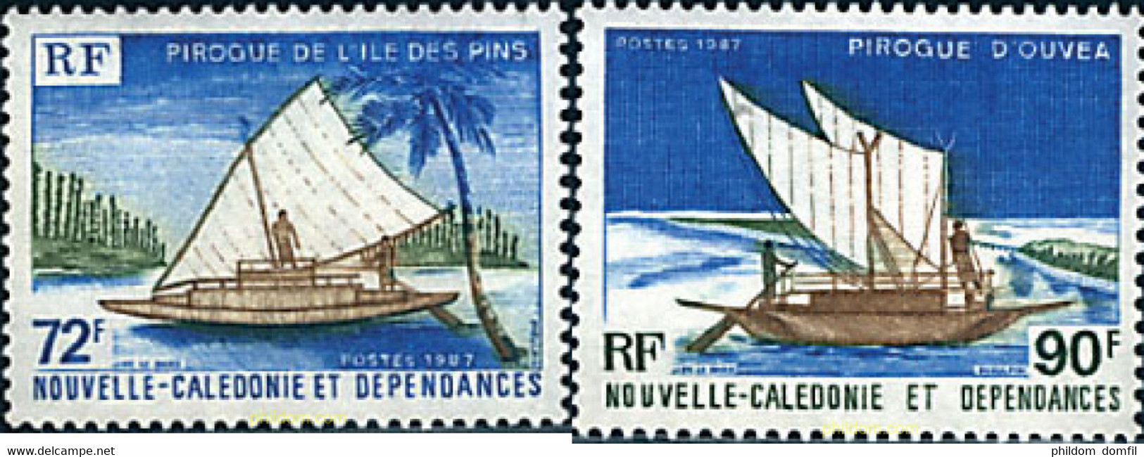 44526 MNH NUEVA CALEDONIA 1987 PIRAGUAS DE NUEVA CALEDONIA - Oblitérés