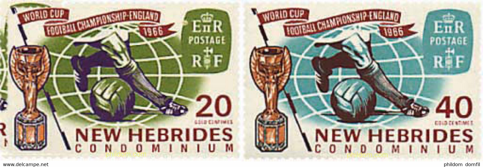 584602 MNH NUEVAS HEBRIDAS 1966 COPA DEL MUNDO DE FUTBOL. INGLATERRA-66 - Verzamelingen & Reeksen