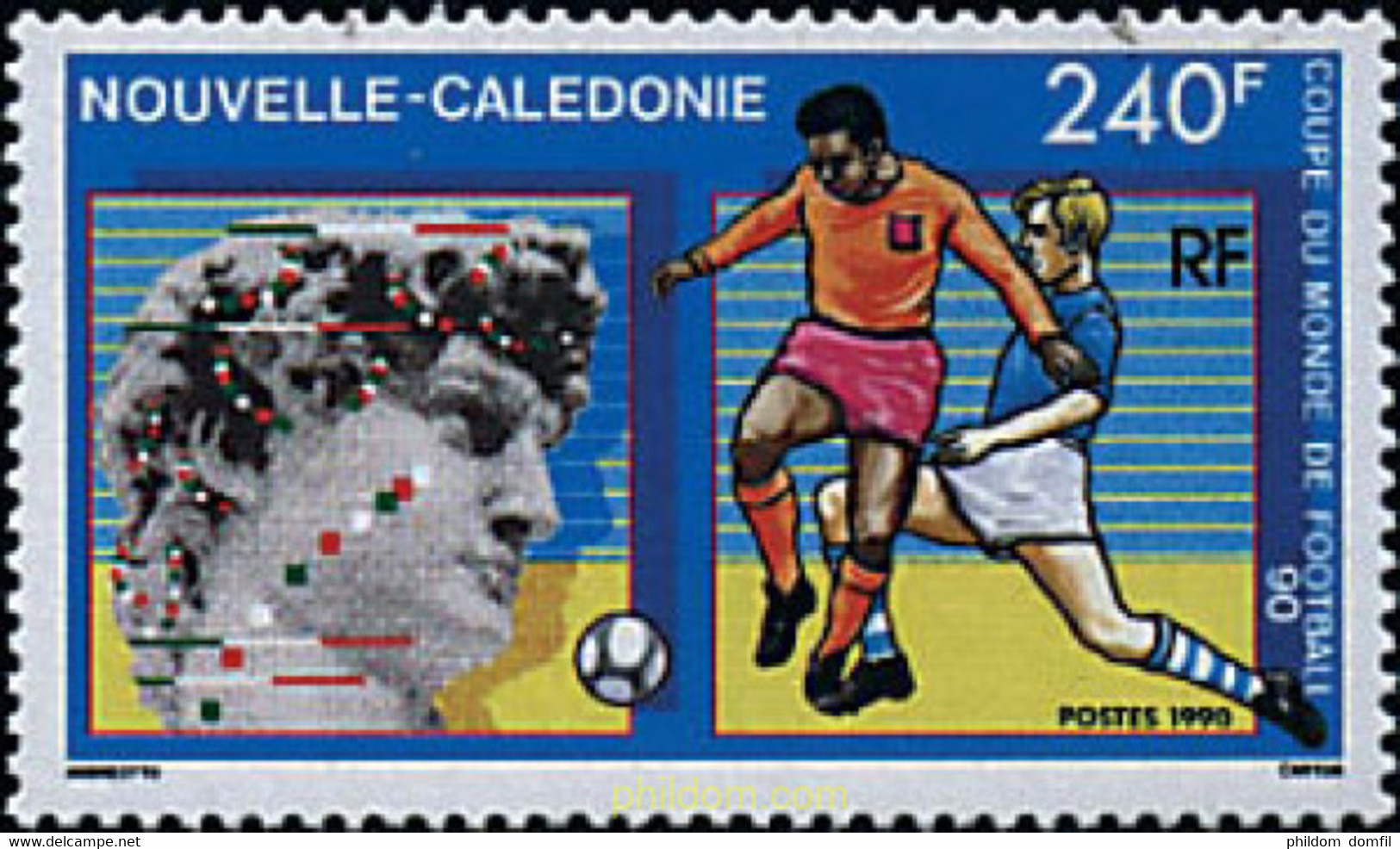 44543 MNH NUEVA CALEDONIA 1990 COPA DEL MUNDO DE FUTBOL. ITALIA-90 - Gebraucht