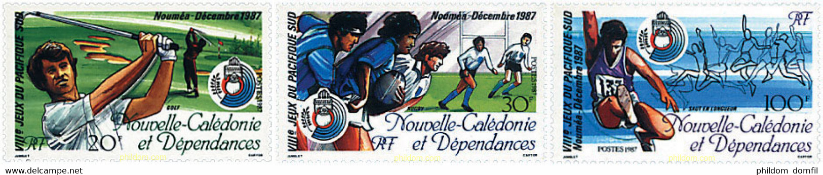 44529 MNH NUEVA CALEDONIA 1987 8 JUEGOS DEL PACIFICO SUR - Oblitérés