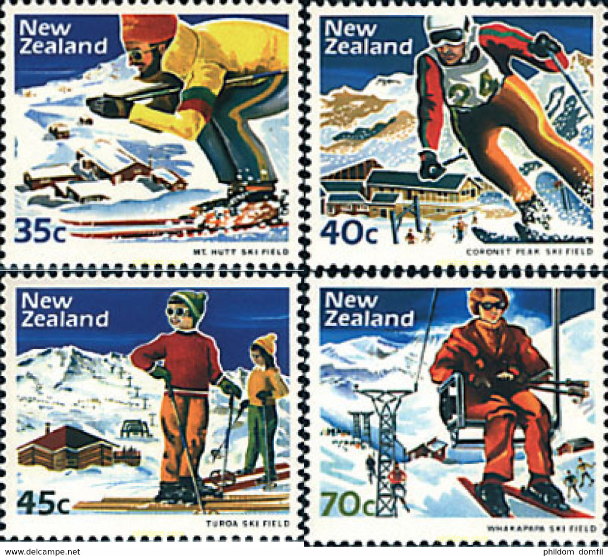 44666 MNH NUEVA ZELANDA 1984 ESTACIONES DE ESQUI - Variétés Et Curiosités