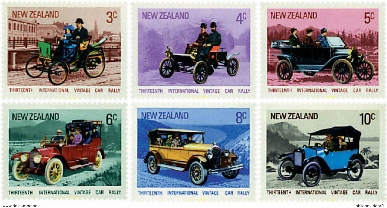 46301 MNH NUEVA ZELANDA 1972 13 RALLY INTERNACIONAL DE COCHES ANTIGUOS - Variétés Et Curiosités