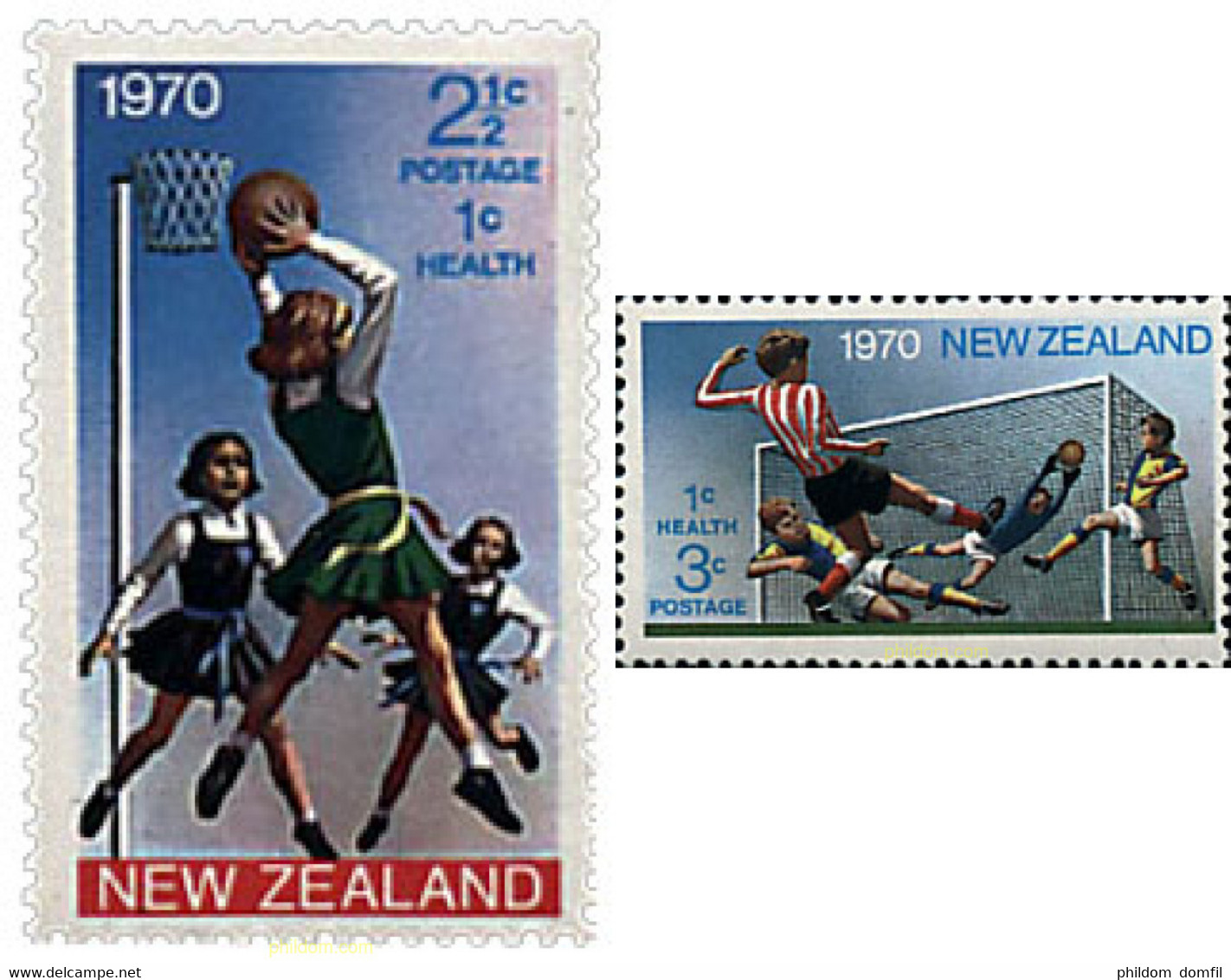 52903 MNH NUEVA ZELANDA 1970 BALONCESTO Y FUTBOL - Variétés Et Curiosités