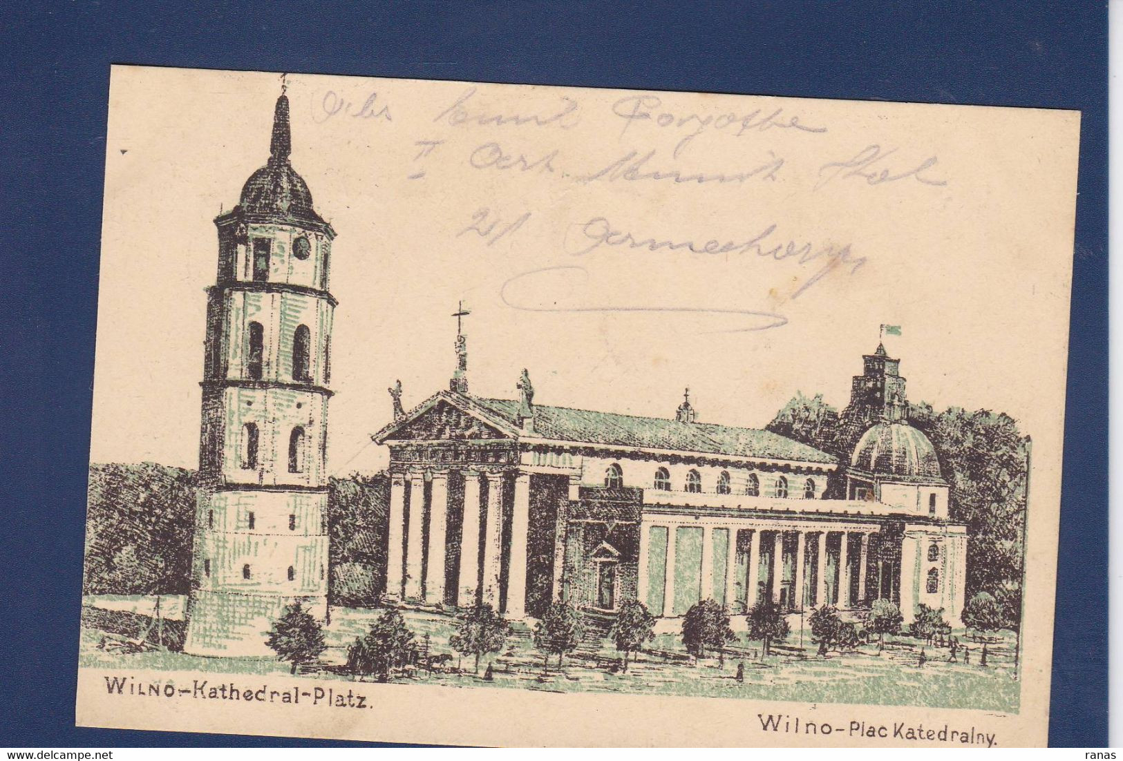 CPA Lituanie Lituania Circulé Voir Dos Cachet Militaire Franchise Wilno Vilnius - Lituanie