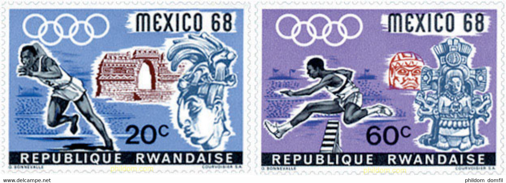 615124 MNH RUANDA 1968 19 JUEGOS OLIMPICOS VERANO MEXICO 1968 - 1962-1969