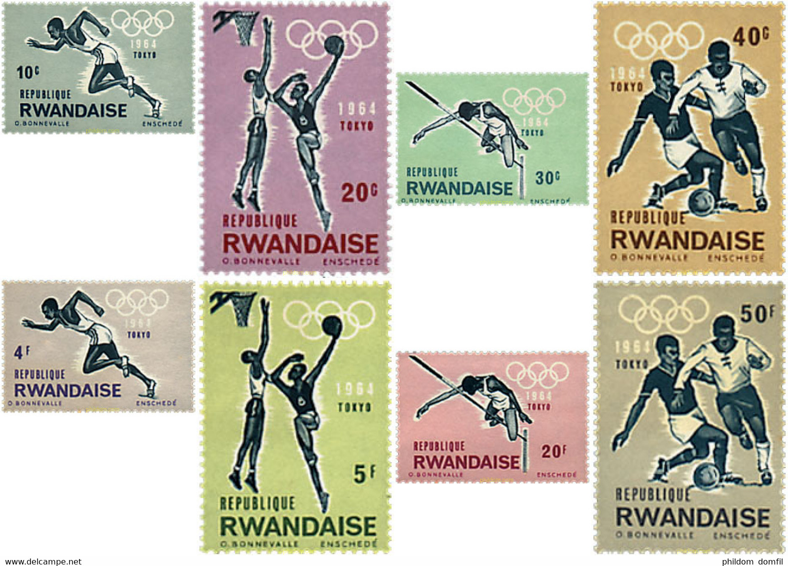 229596 MNH RUANDA 1964 18 JUEGOS OLIMPICOS VERANO TOKIO 1964 - 1962-1969