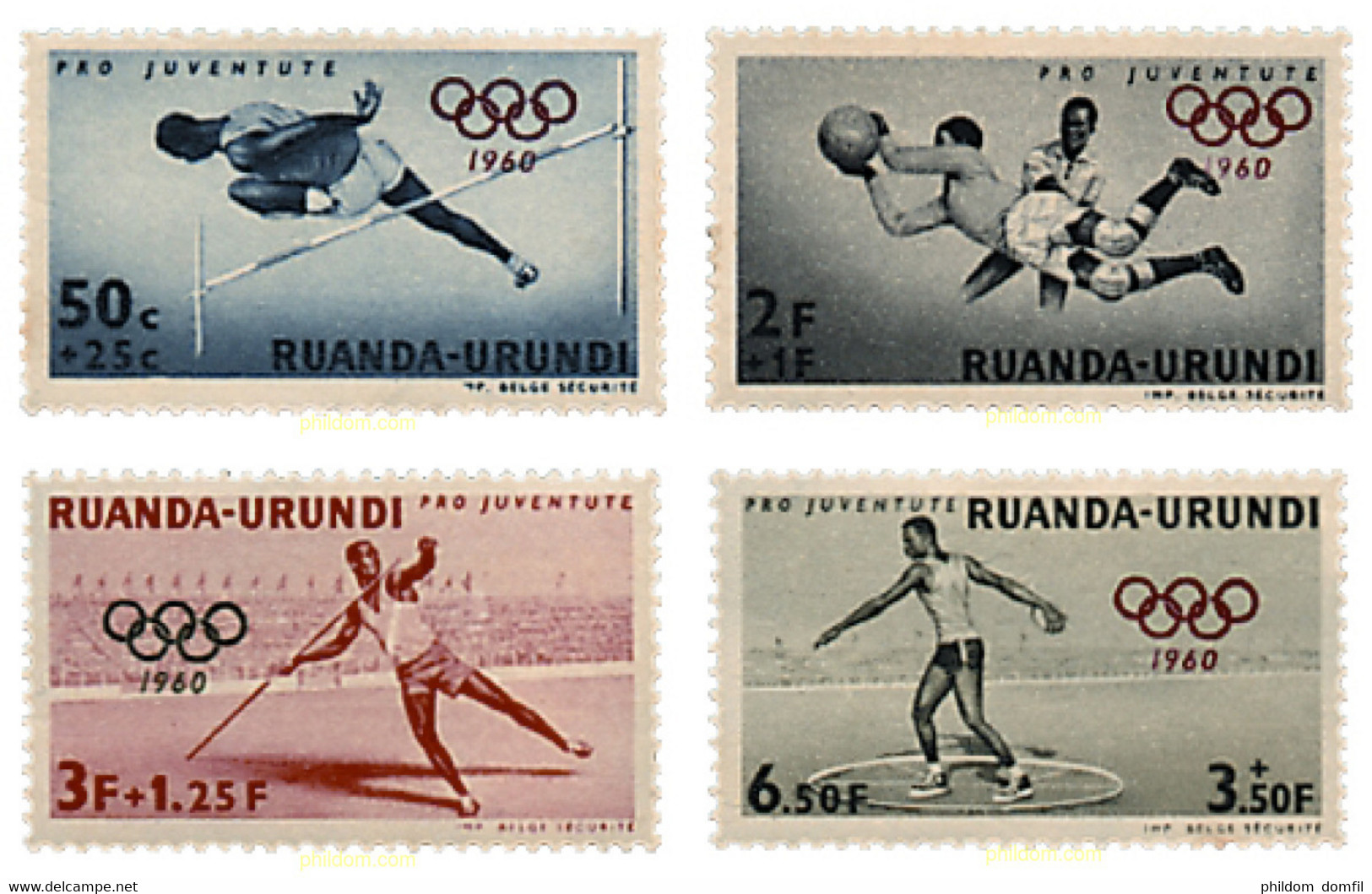 621458 MNH RUANDA URUNDI 1960 17 JUEGOS OLIMPICOS VERANO ROMA 1960 - Covers & Documents