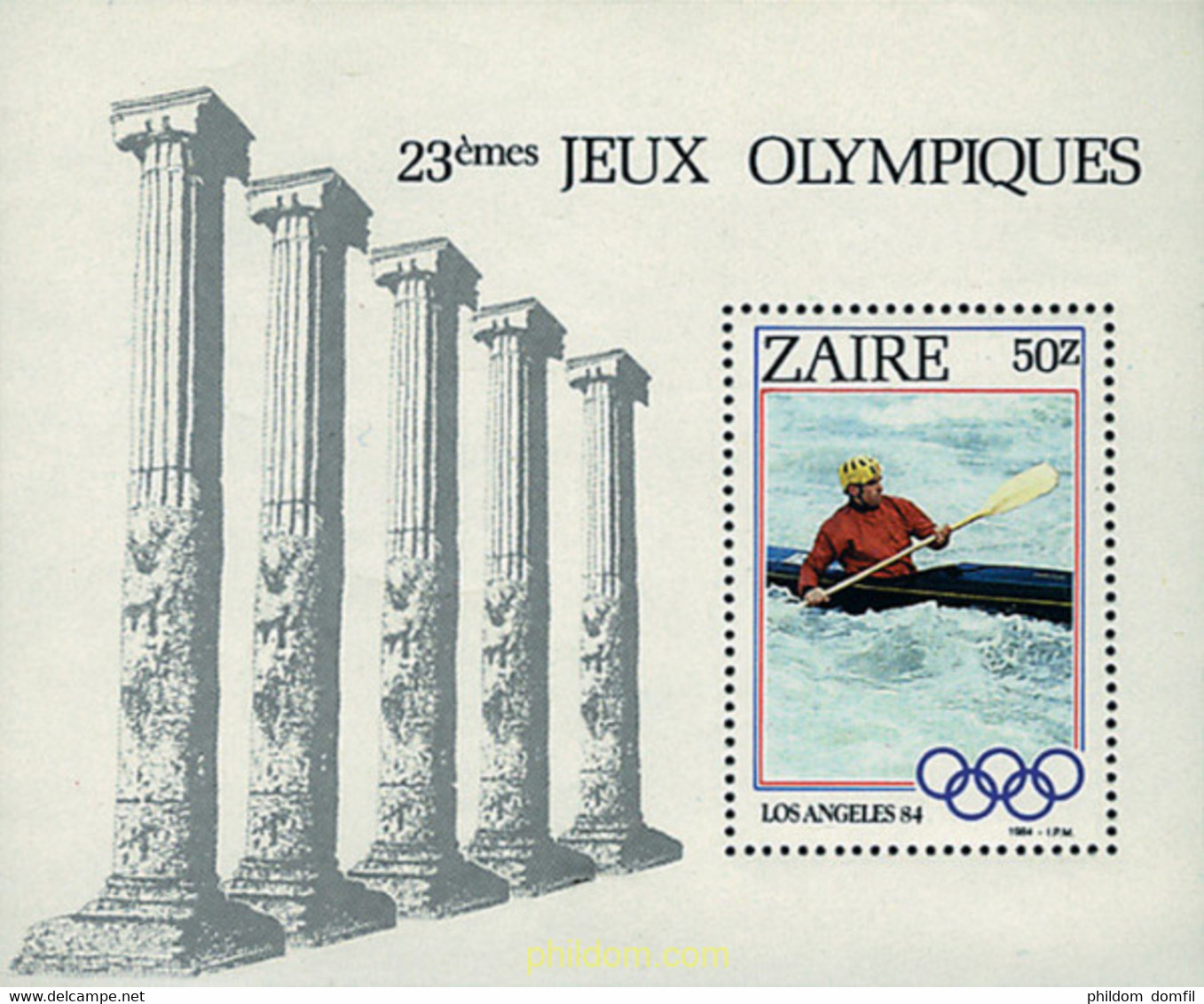 247124 MNH ZAIRE 1984 23 JUEGOS OLIMPICOS VERANO LOS ANGELES 1984 - 1980-1989