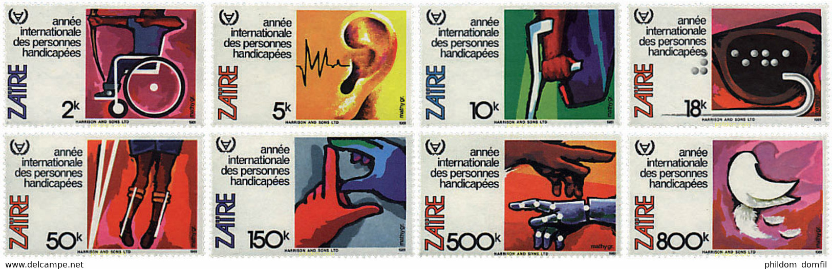 34302 MNH ZAIRE 1981 DEPORTE PARA MINUSVALIDOS - 1980-1989