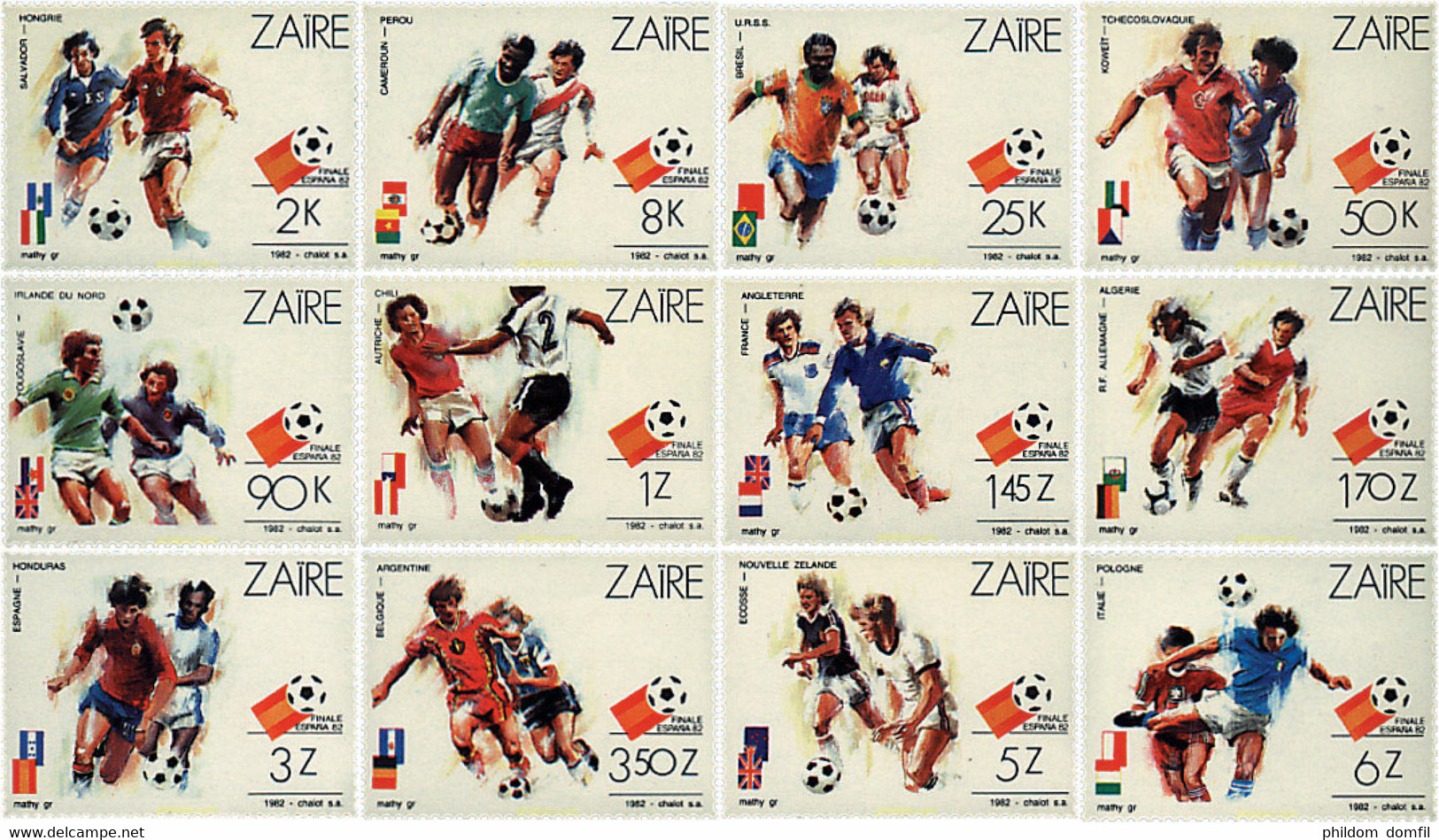 34304 MNH ZAIRE 1982 COPA DEL MUNDO DE FUTBOL. ESPAÑA-82 - 1980-1989