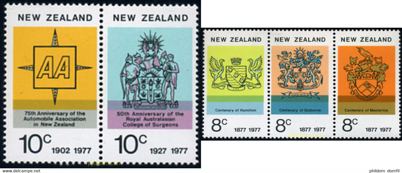 6850 MNH NUEVA ZELANDA 1977 ANIVERSARIOS VARIOS - Variétés Et Curiosités