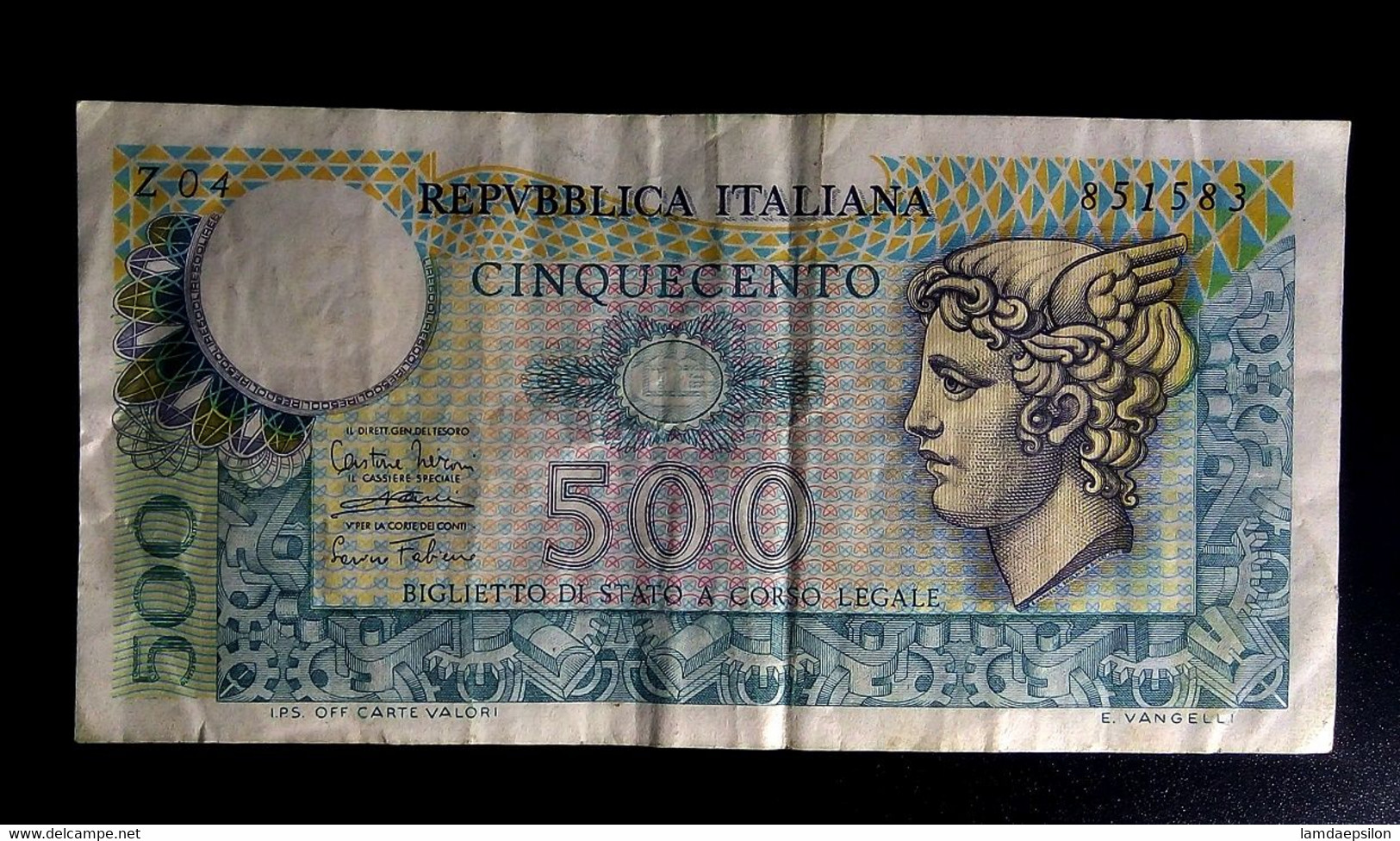 A7 ITALIE   BILLETS DU MONDE   ITALIA  BANKNOTES  500 LIRE 1974 - [ 9] Sammlungen