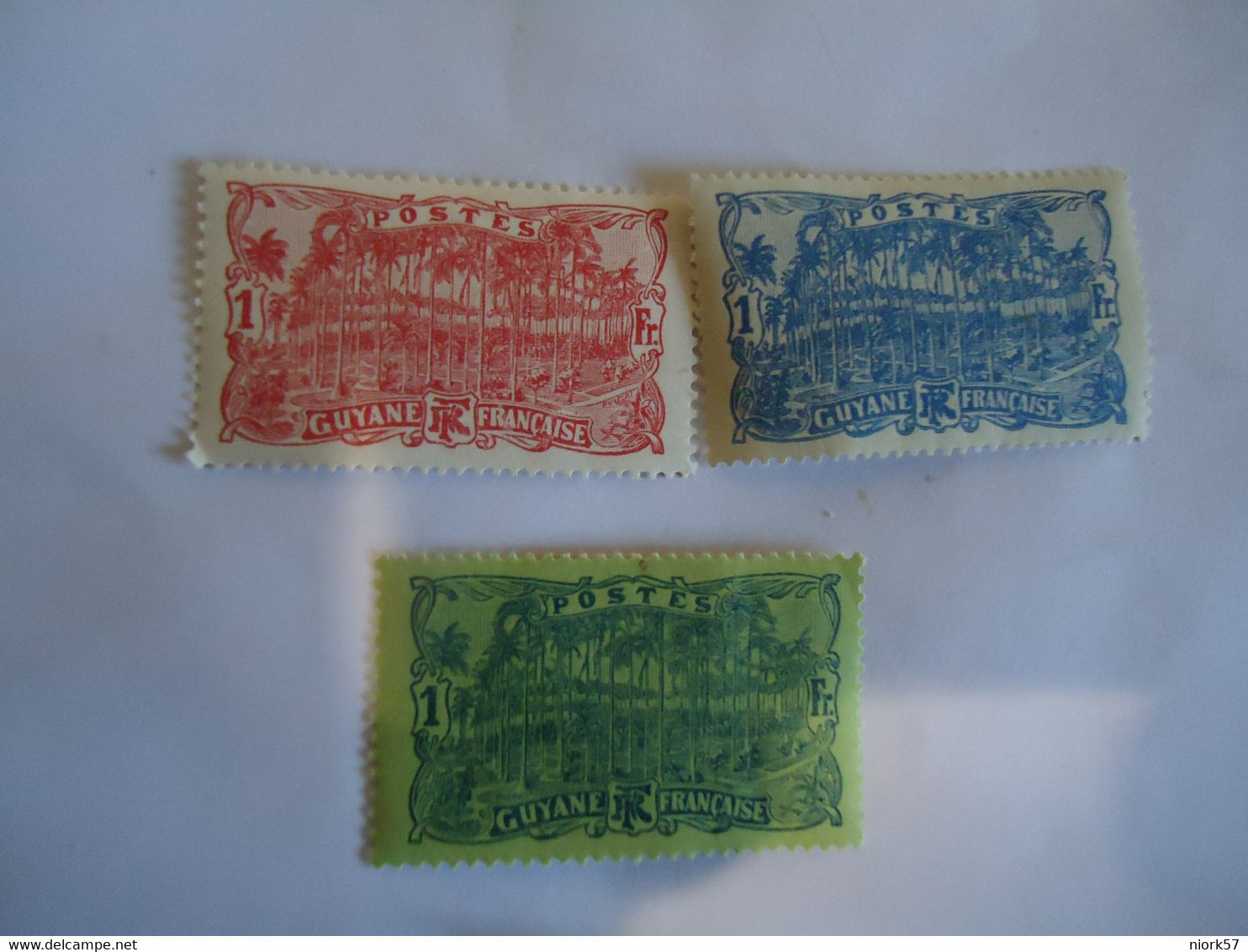 GUIANA FRENCH  3  MLN STAMPS   1904    1FR-1FR-1FR - Autres & Non Classés