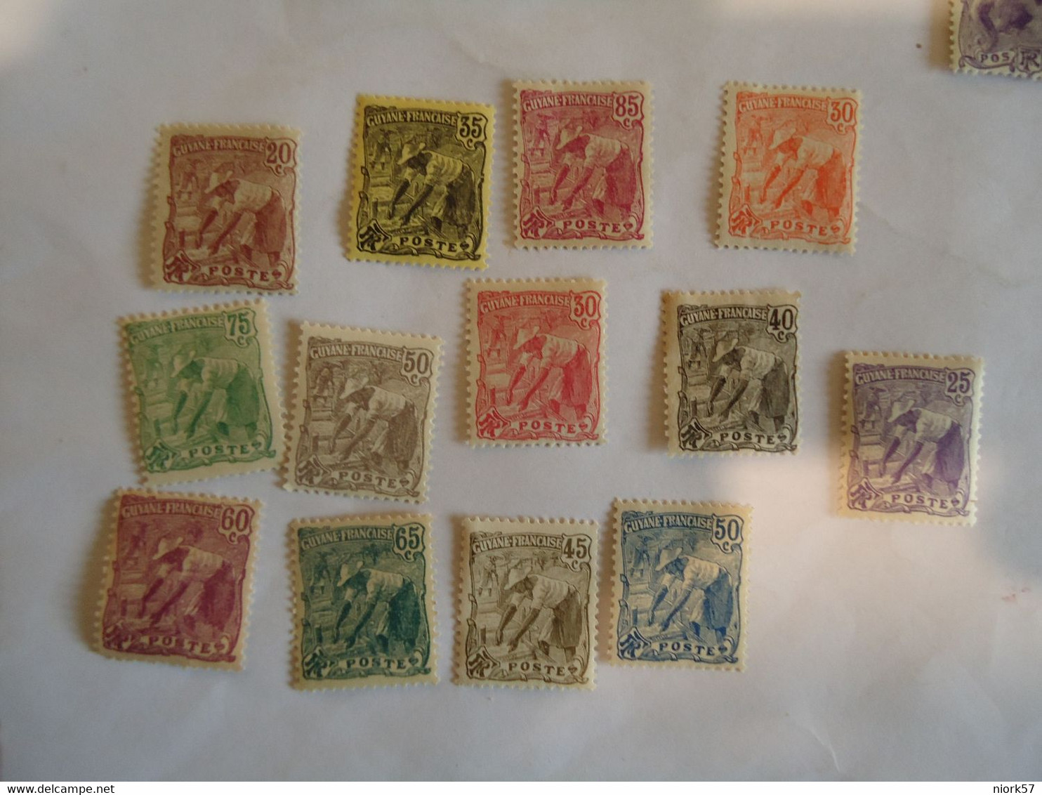 GUIANA FRENCH  MLN    13  STAMPS   GOLD WASHER - Autres & Non Classés