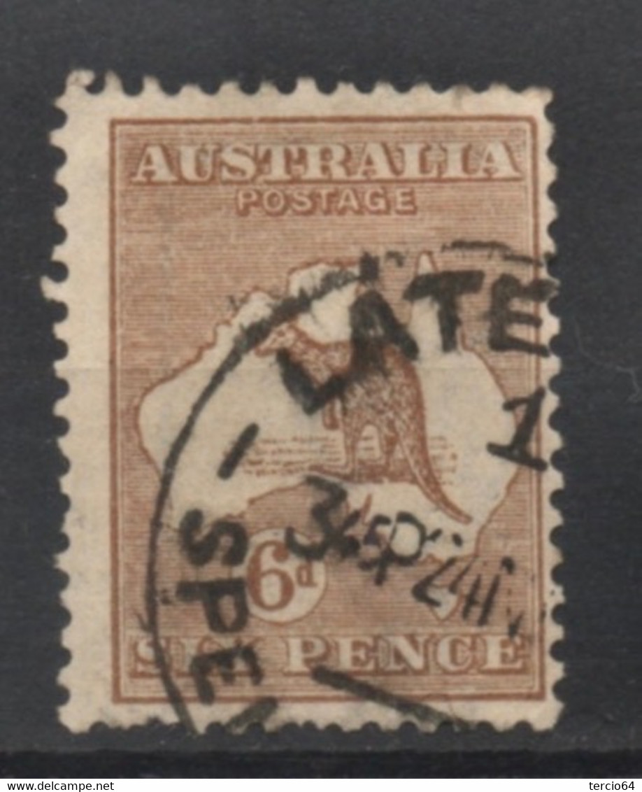 Australie Kangourous 6 PENCE  - Australia Kangaroos SIX PENCE YT60  Oblitéré Cf Scan - Gebraucht