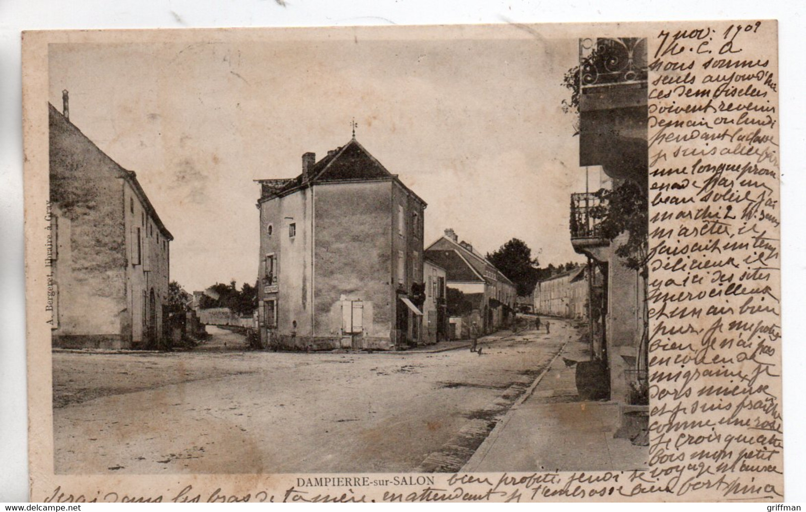 DAMPIERRE SUR SALON LA GRANDE RUE 1903 PRECURSEUR TBE - Dampierre-sur-Salon