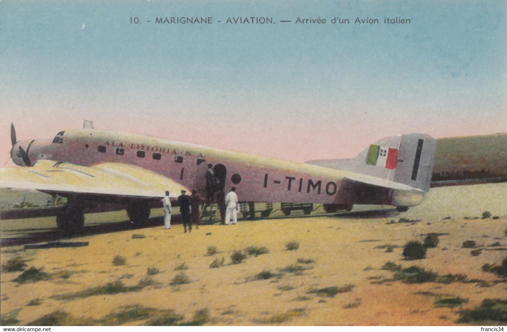 CPA - Savoia Marchetti SM 75 - Compagnie Ala Litttoria - Aéroport De Marseille Marignane - 1919-1938: Fra Le Due Guerre