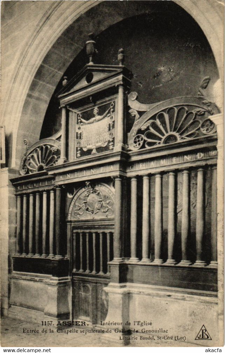 CPA ASSIER - Interieur De L'Église - Entrée De La Chapelle Sepuierale (224113) - Assier