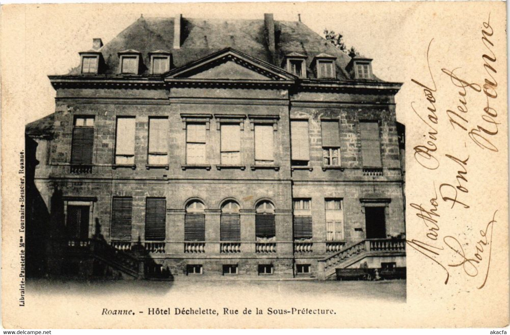 CPA ROANNE - Hotel Déchelette Rue De La-sous-Préfecture (263306) - Roanne