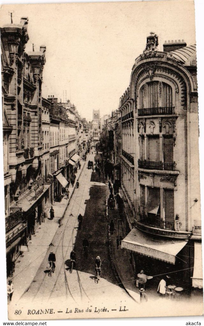 CPA ROANNE - La Rue Du Lycée (263358) - Roanne