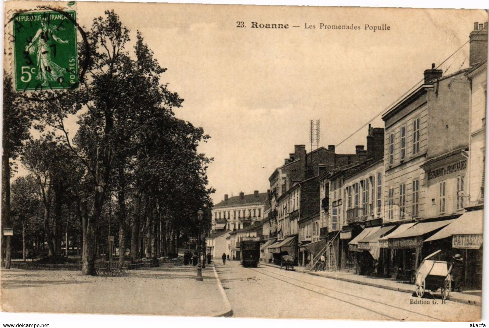 CPA ROANNE - Les Promenades Populle (263368) - Roanne