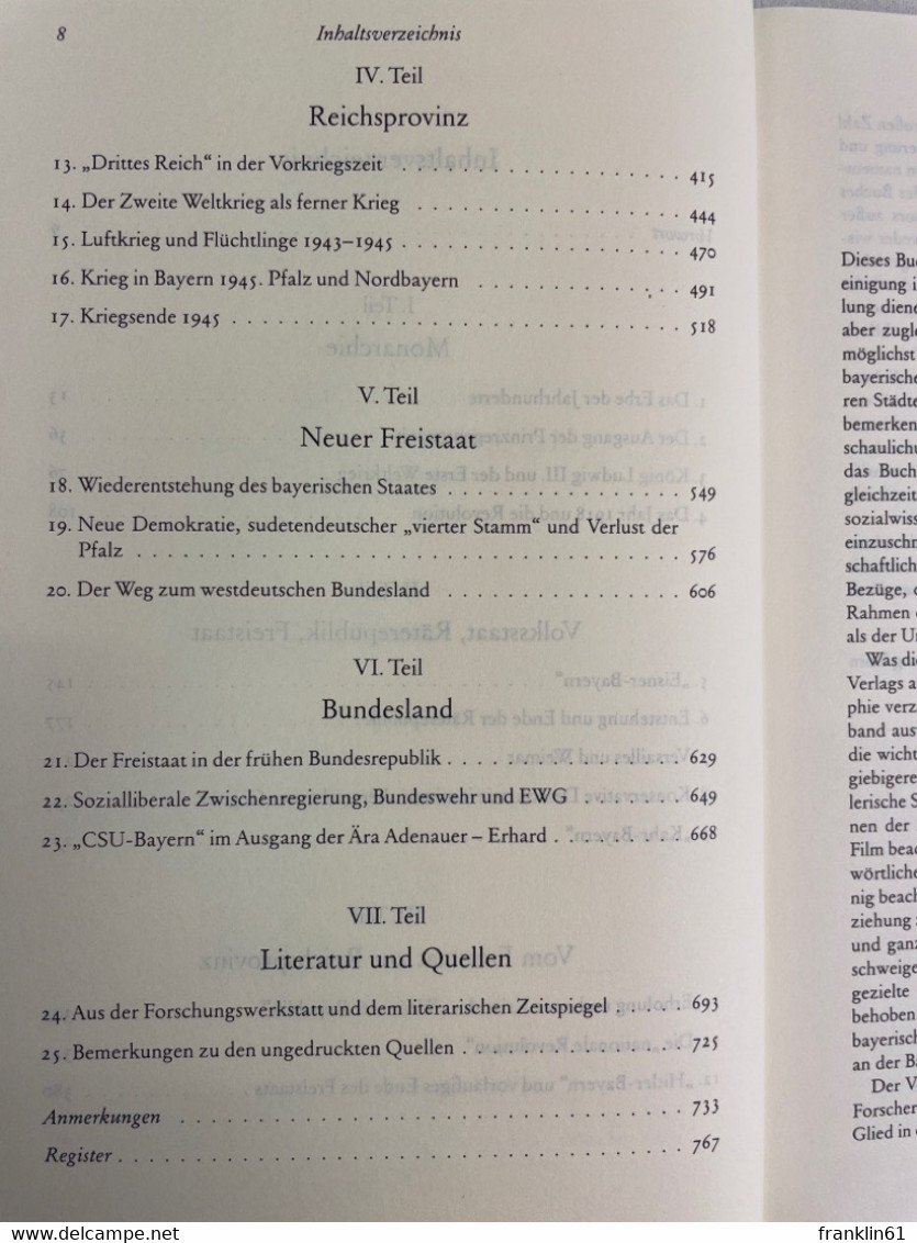 Bayerns Geschichte Im 20. Jahrhundert : Von D. Monarchie Zum Bundesland. - 4. Neuzeit (1789-1914)