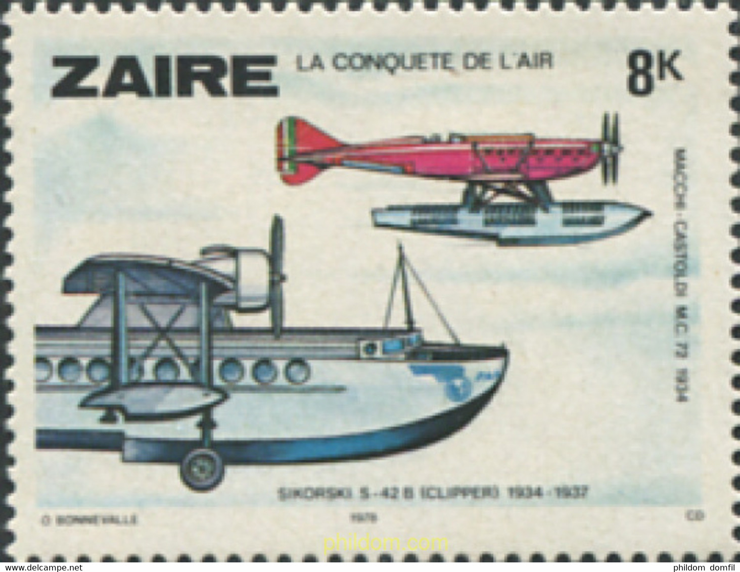 599176 MNH ZAIRE 1978 HISTORIA DE LA AVIACION - 1971-1979