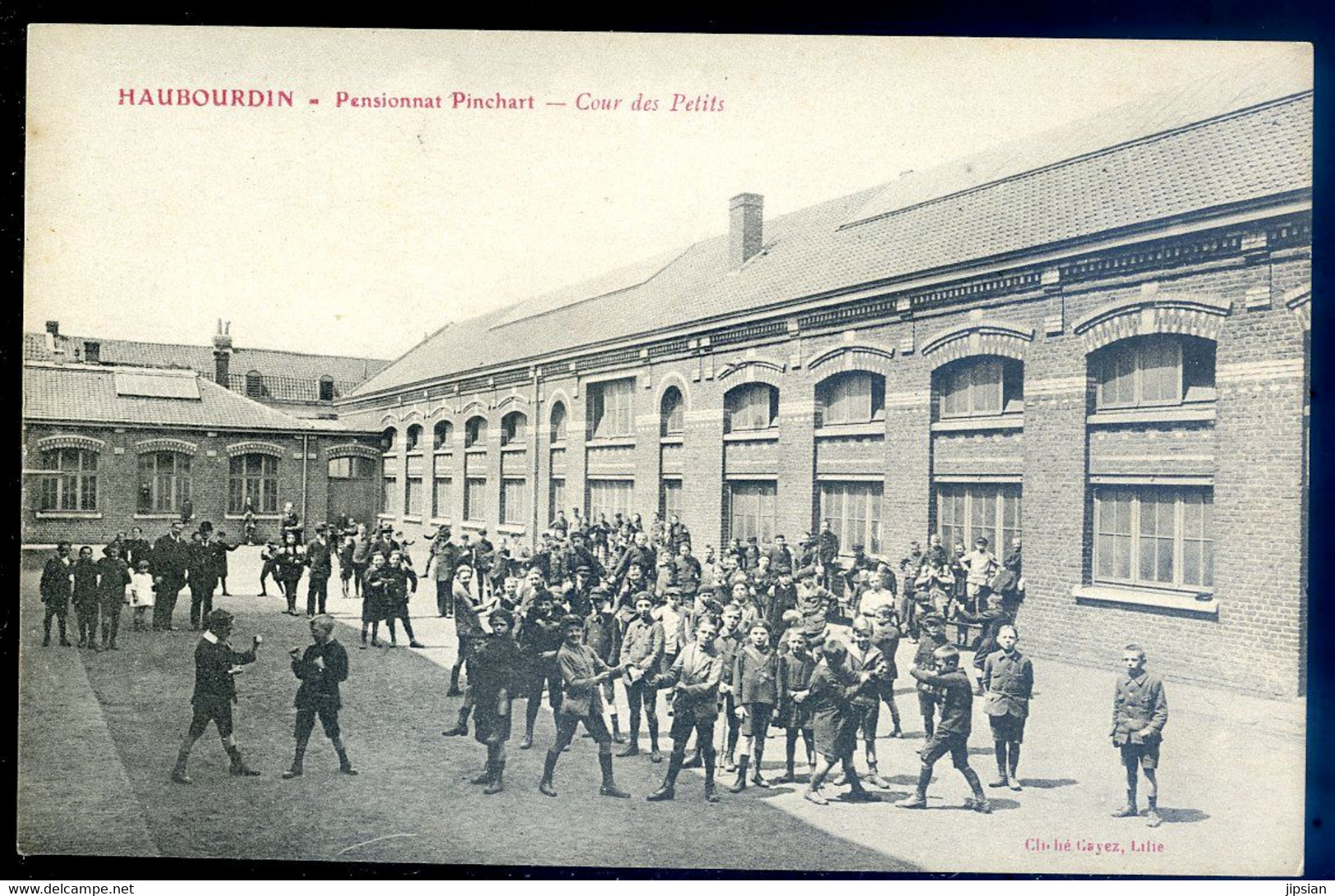 Cpa Du 59 - Haubourdin Pensionnat Pinchart -- Cour De L' école   AOUT22-34 - Haubourdin