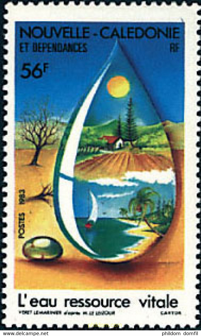 44495 MNH NUEVA CALEDONIA 1983 EL AGUA FUENTE DE VIDA - Oblitérés