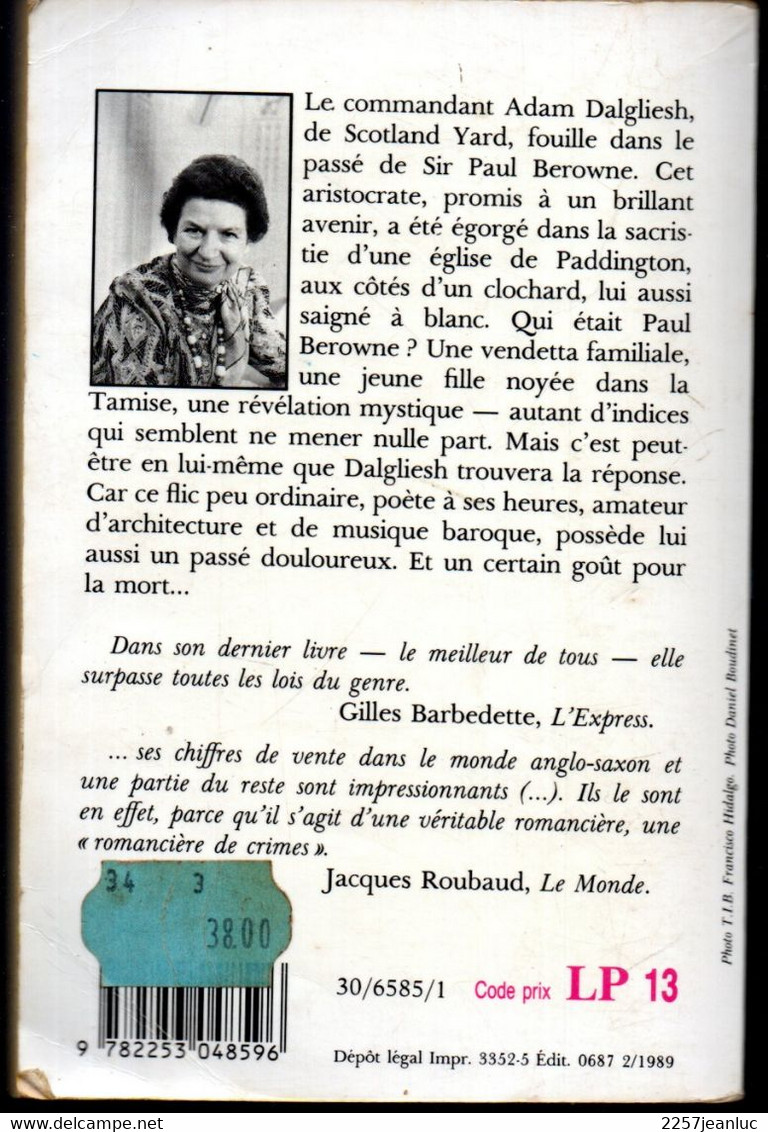 P.D.James * Un Certain Gout Pour La Mort * Editions  Le Livre De Poche Fayard  1987 - Novelas Negras