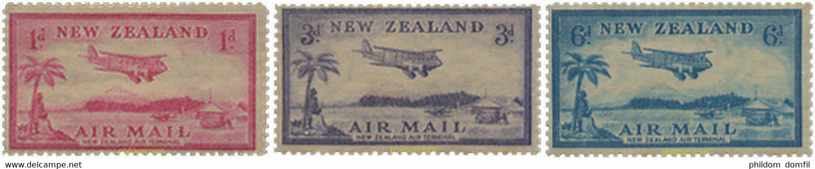 367677 HINGED NUEVA ZELANDA 1935 VUELO POSTAL - Variétés Et Curiosités