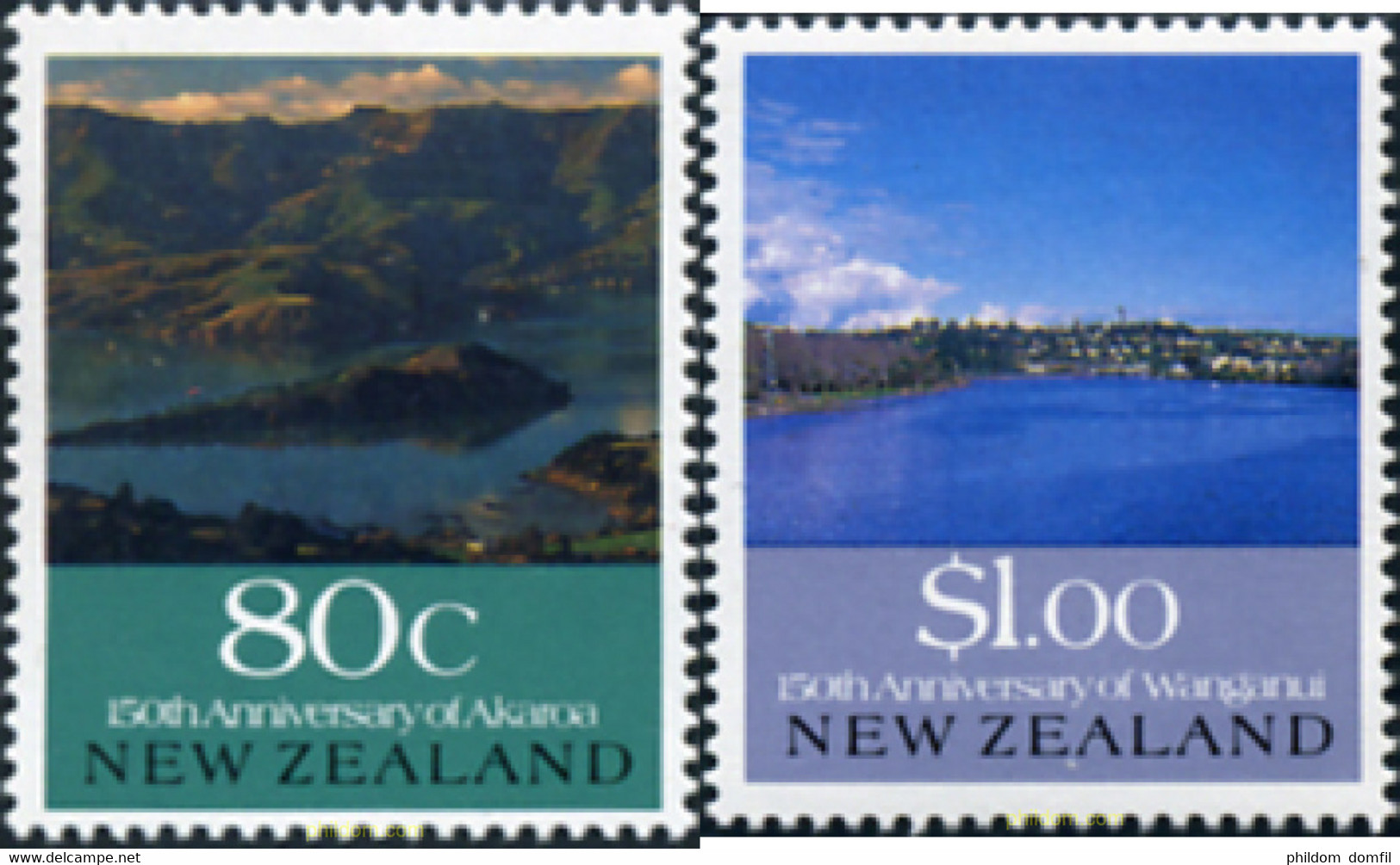 618804 MNH NUEVA ZELANDA 1990 150 ANIVERSARIO DE CIUDADES NEO-ZELANDESAS - Variétés Et Curiosités