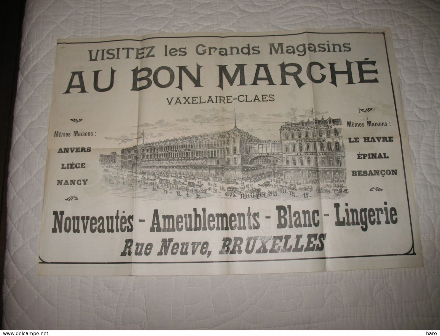 TOP !  Affiche - Plan Général De L'Exposition Universelle  BRUXELLES 1910 - Publicité - Magasin " AU BON MARCHE " (B316) - Affiches