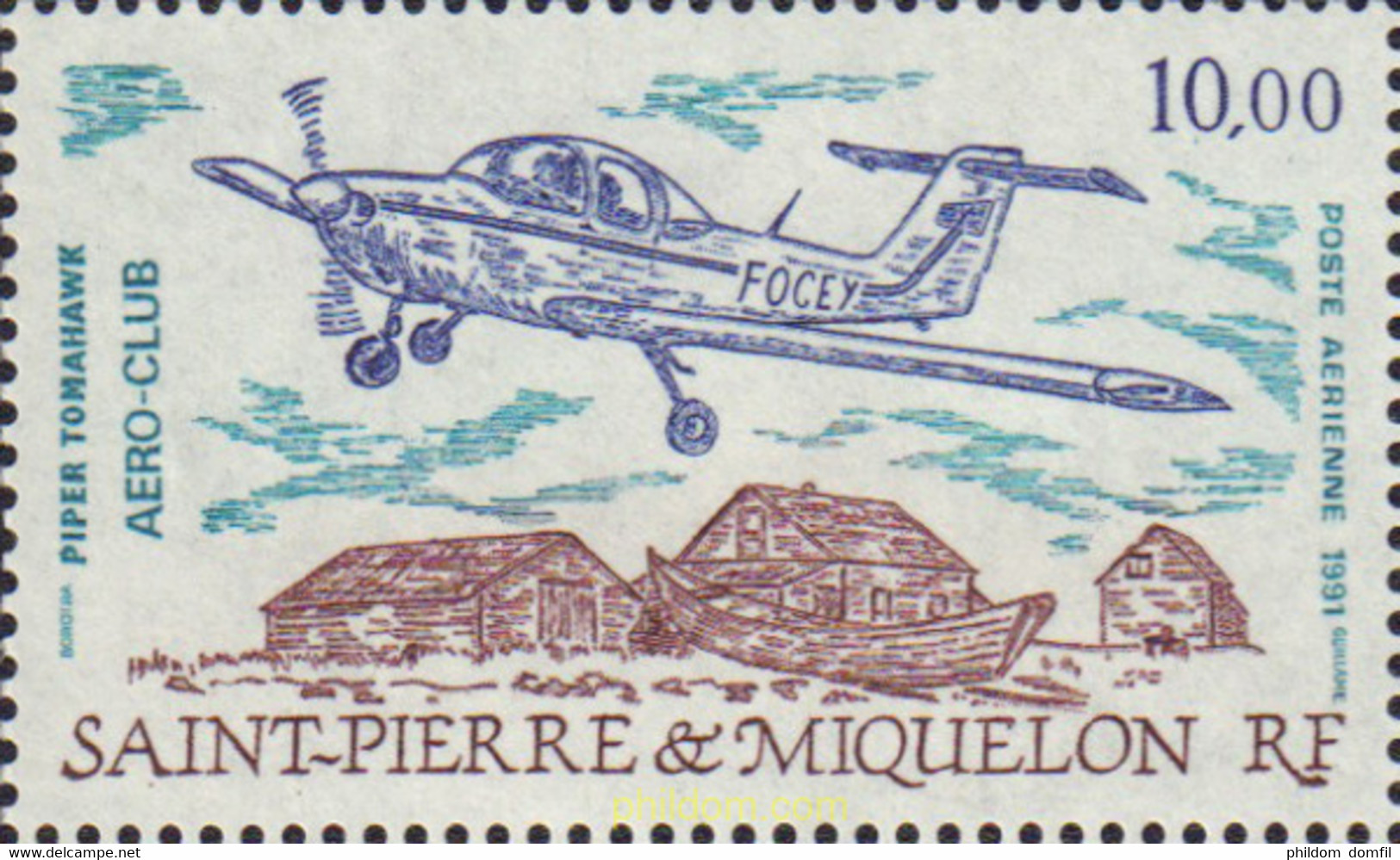 75501 MNH SAN PEDRO Y MIQUELON 1991 AEROCLUB - Gebraucht