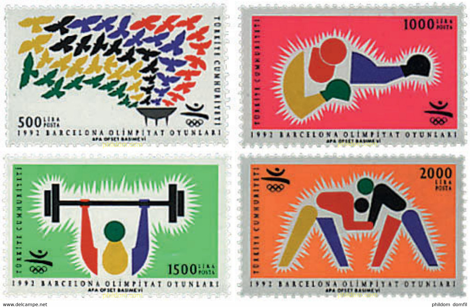 32806 MNH TURQUIA 1992 25 JUEGOS OLIMPICOS VERANO BARCELONA 1992 - Colecciones & Series