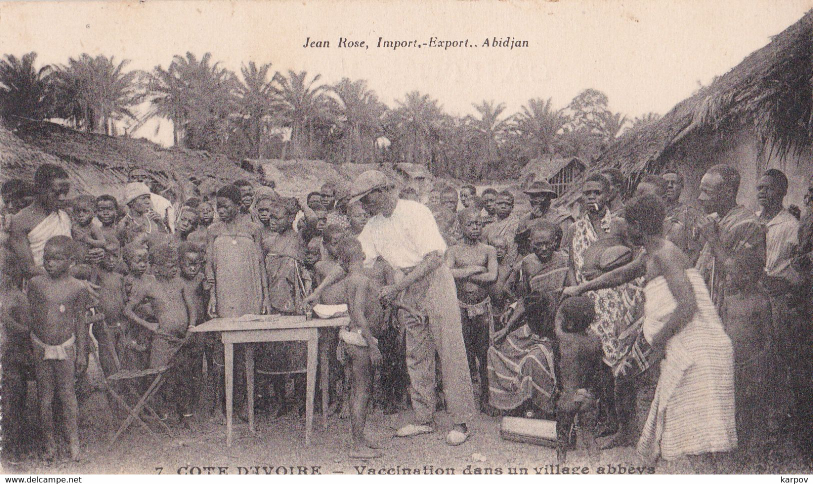 CPA - COTE D'IVOIRE -  VACCINATION DANS UN VILLAGE ABBEYS - Côte-d'Ivoire