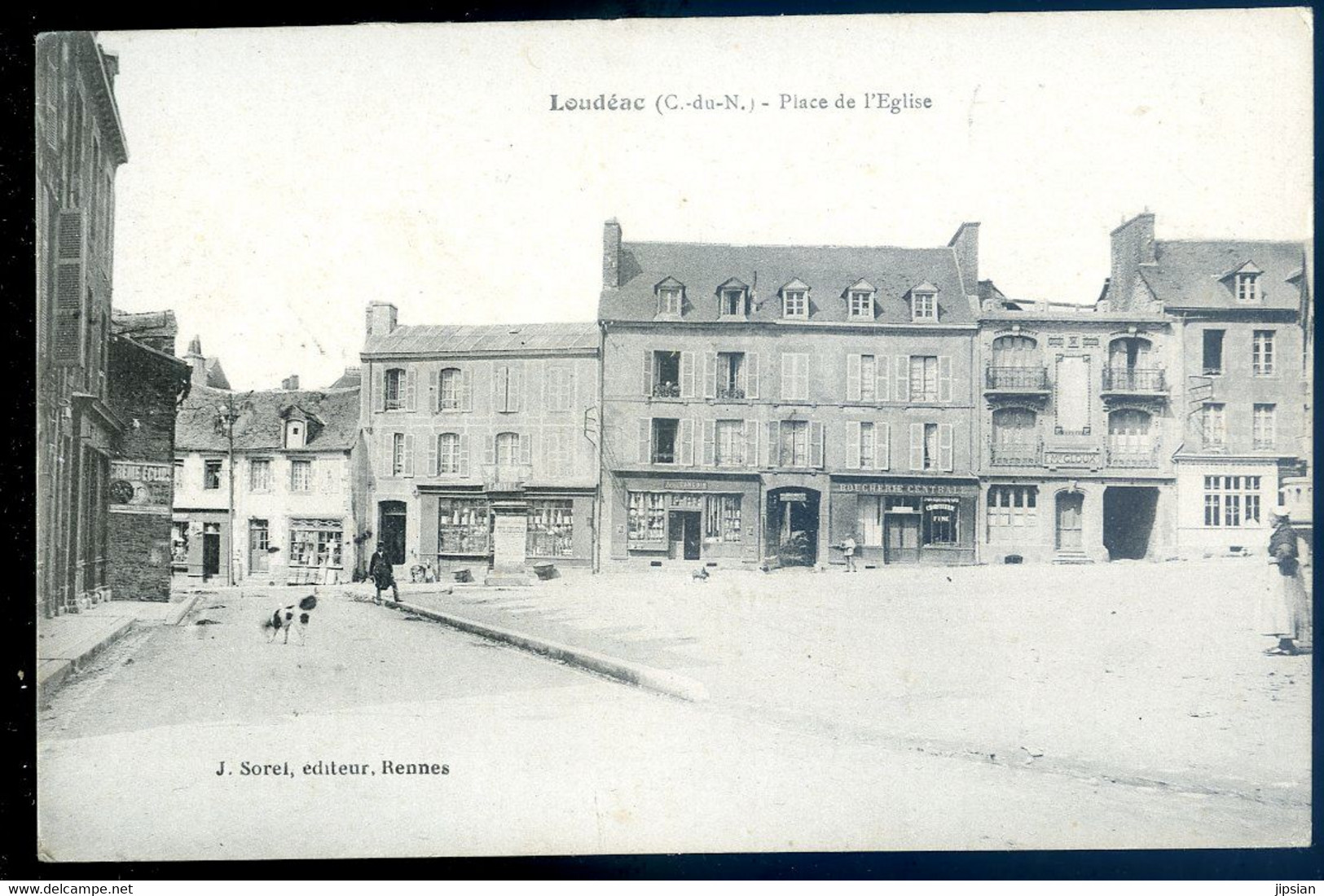 Cpa Du 22 Loudéac Place De L' église    AOUT22-33 - Loudéac